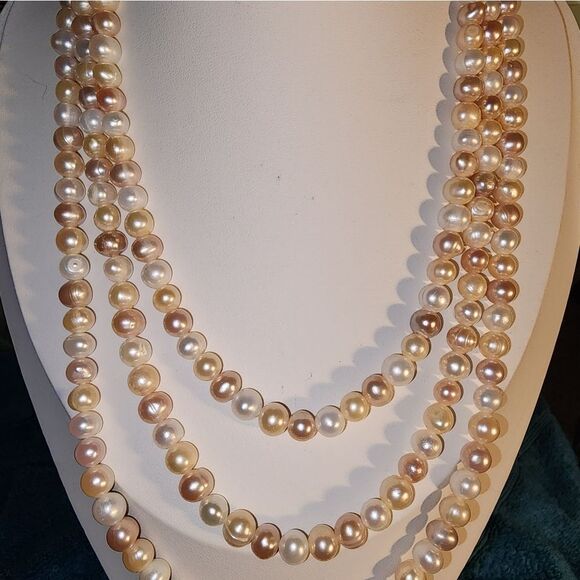 ELEGANT MULTI STRAND MULTI COLOR EXCELLENT VTG  18",19",22" FOR 1,2,3RD STRAND - Picture 3 of 6